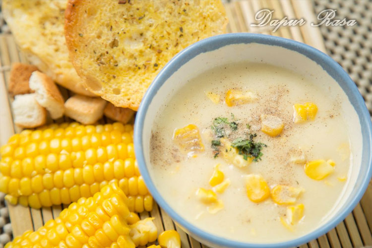 Sup Krim Jagung Susu ala Restoran